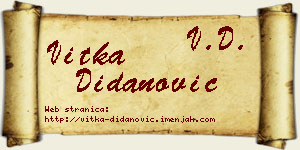 Vitka Didanović vizit kartica